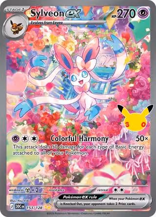Sylveon ex 153/128 Pokemon card