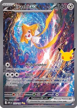 Jirachi ex 155/128 Pokemon card