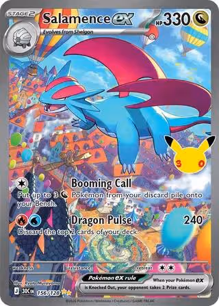 Salamence ex 156/128 Pokemon card