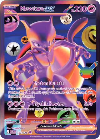 Mewtwo ex 157/128 Pokemon card
