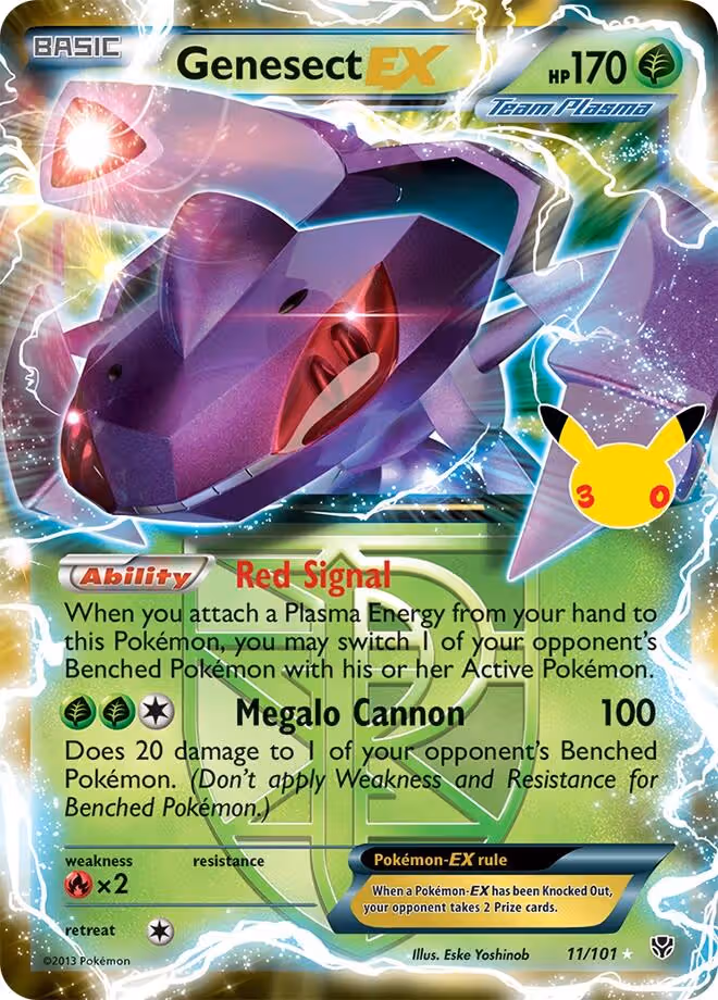 Genesect EX 004 30th Classic Collection Pokemon card