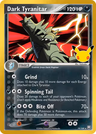 Dark Tyranitar 006 Pokemon card