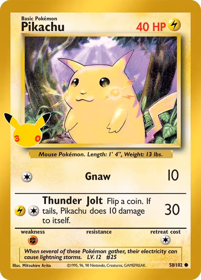 Pikachu 014 30th Classic Collection Pokemon card