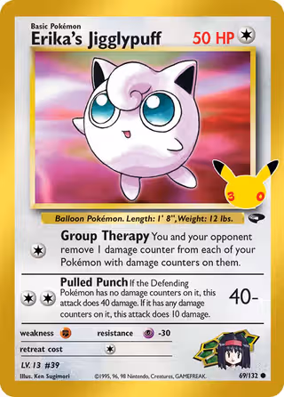 Erika's Jigglypuff 015 Pokemon card
