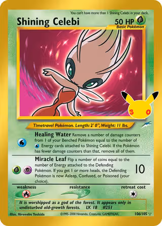 Shining Celebi 024 Pokemon card