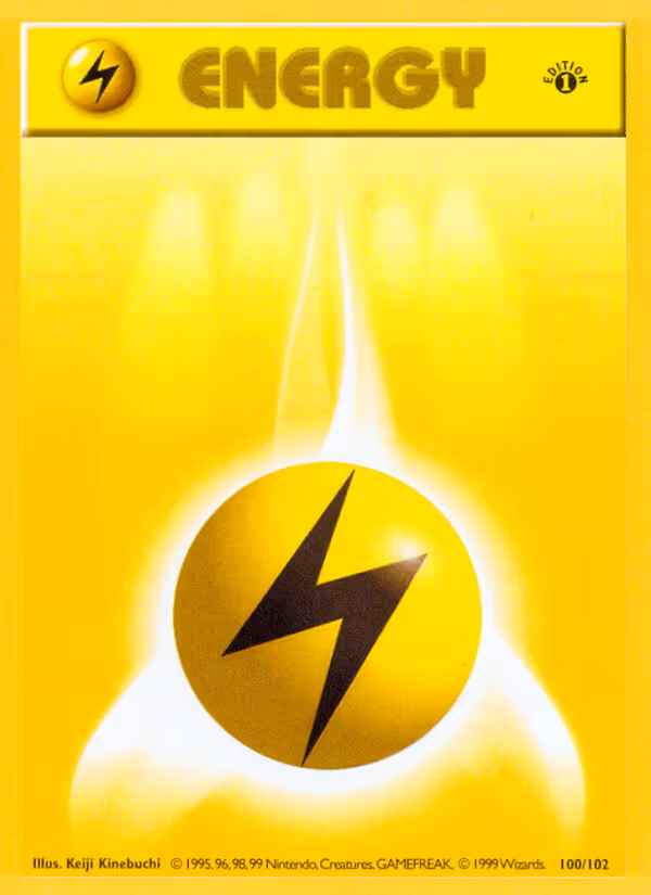 Lightning Energy 100/102 Pokemon card