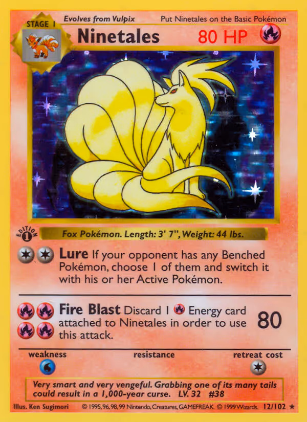 Ninetales 12/102 Pokemon card