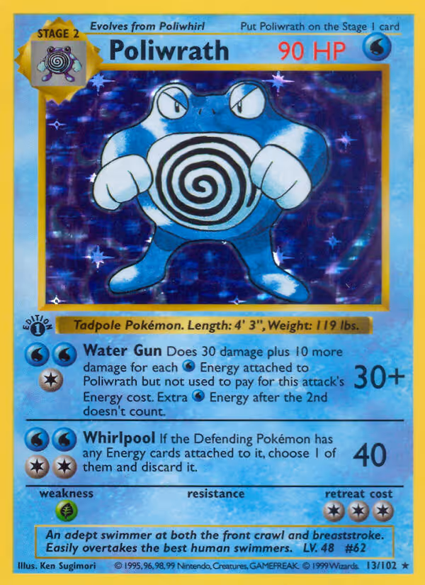 Poliwrath 13/102 Pokemon card