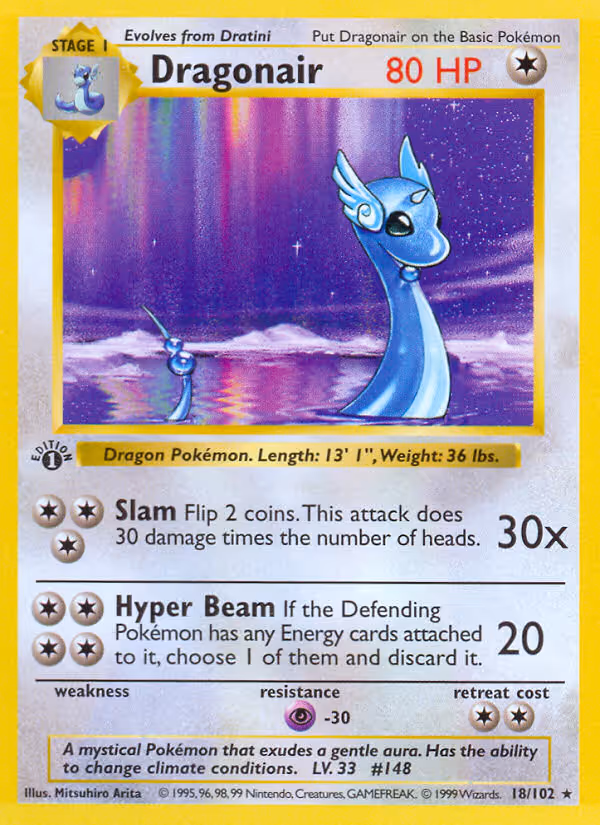 Dragonair 18/102 Pokemon card