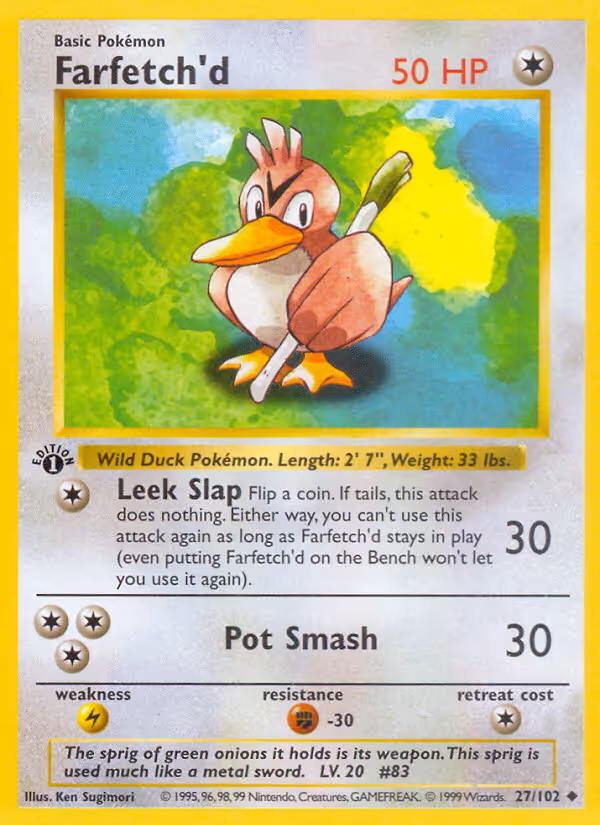 Farfetch'd 27/102 Pokemon card