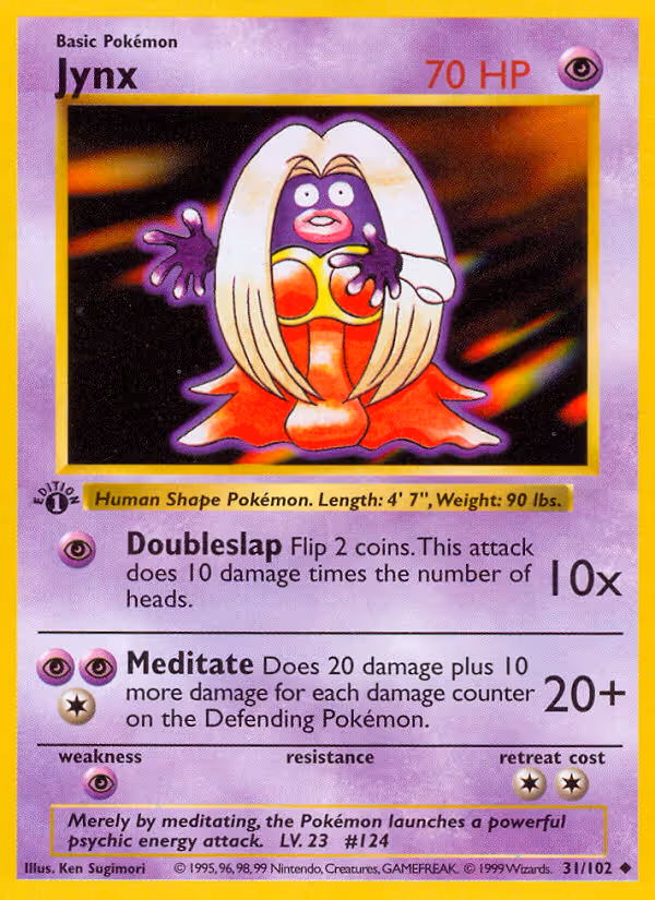 Jynx 31/102 Pokemon card