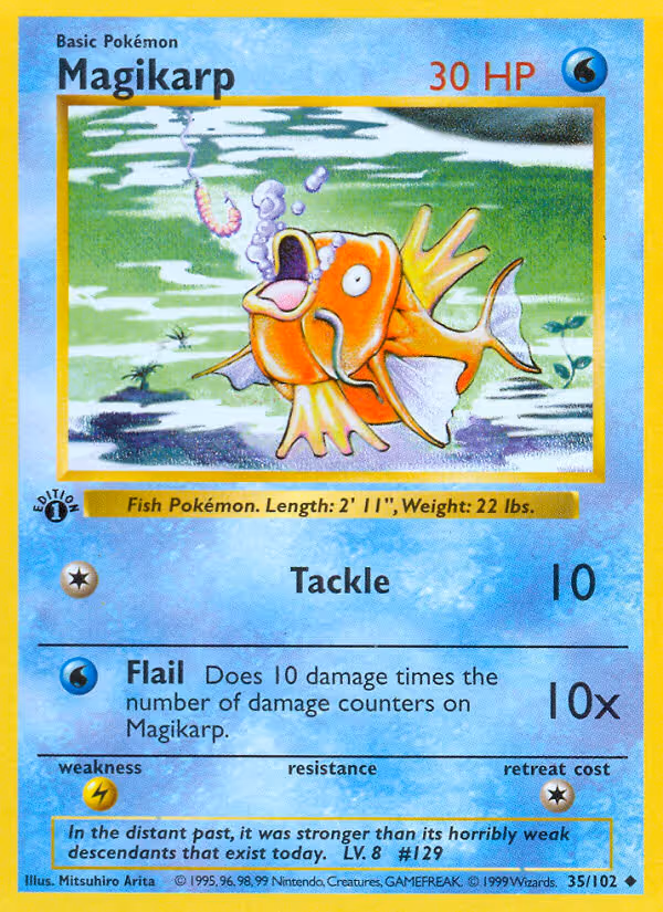 Magikarp 35/102 Pokemon card