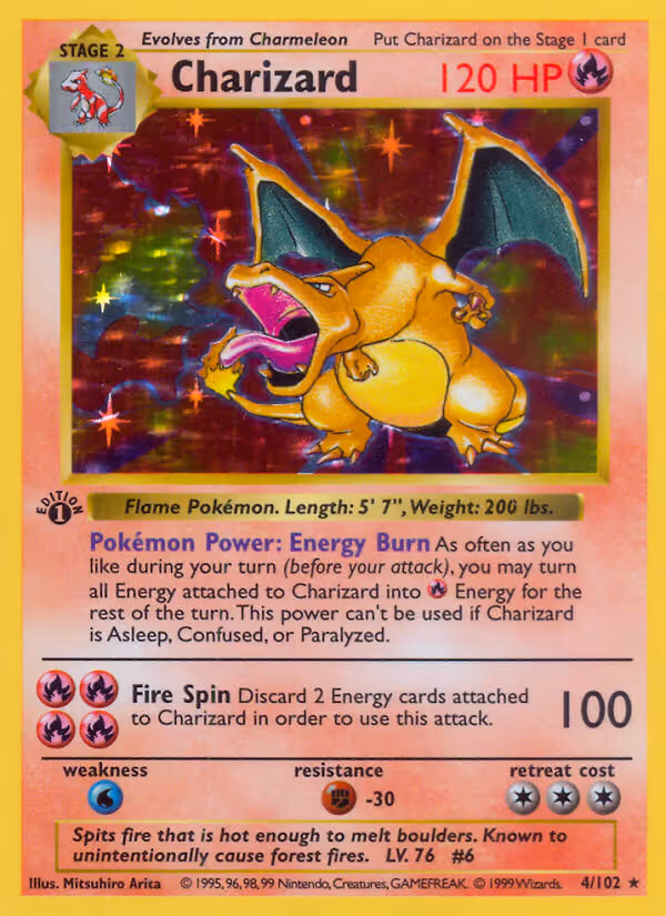 Charizard 4/102 Pokemon card