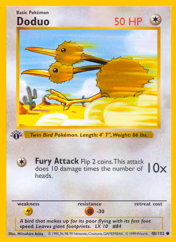 Doduo 48/102 Pokemon card