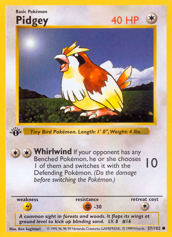 Pidgey 57/102 Pokemon card