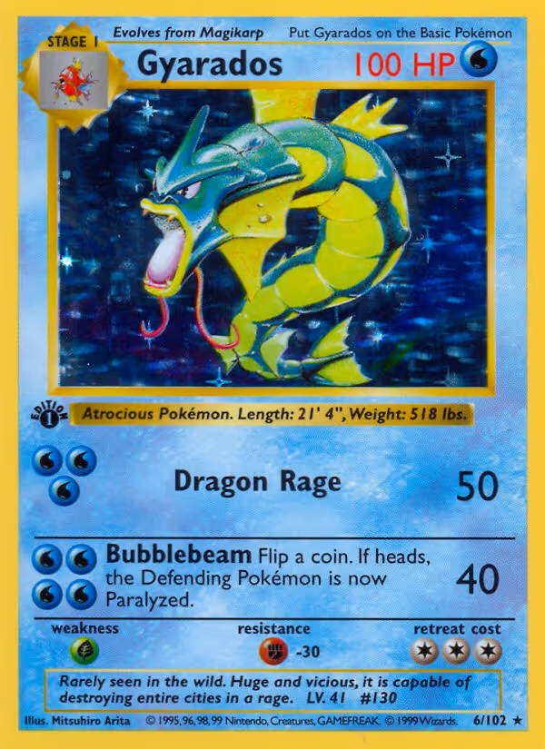 Gyarados 6/102 Pokemon card