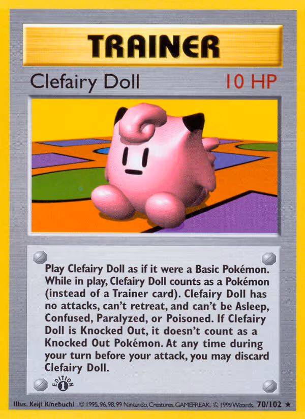 Clefairy Doll 70/102 Pokemon card