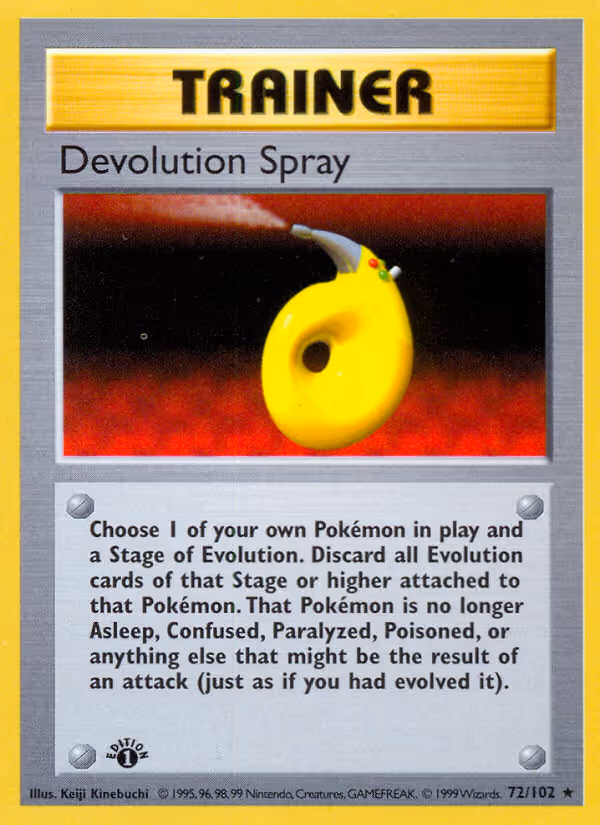 Devolution Spray 72/102 Pokemon card