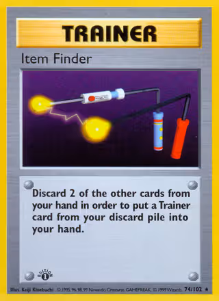 Item Finder 74/102 Pokemon card