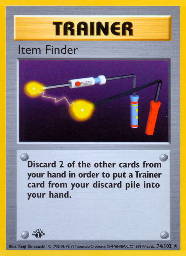 Item Finder 74/102 Pokemon card