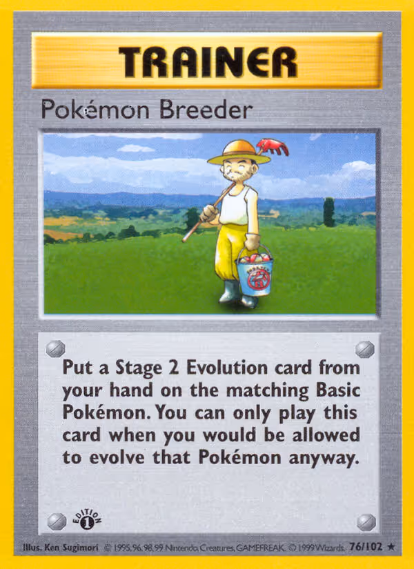 Pokémon Breeder 76/102 Pokemon card