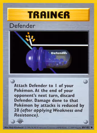 Defender 80/102 Pokemon card
