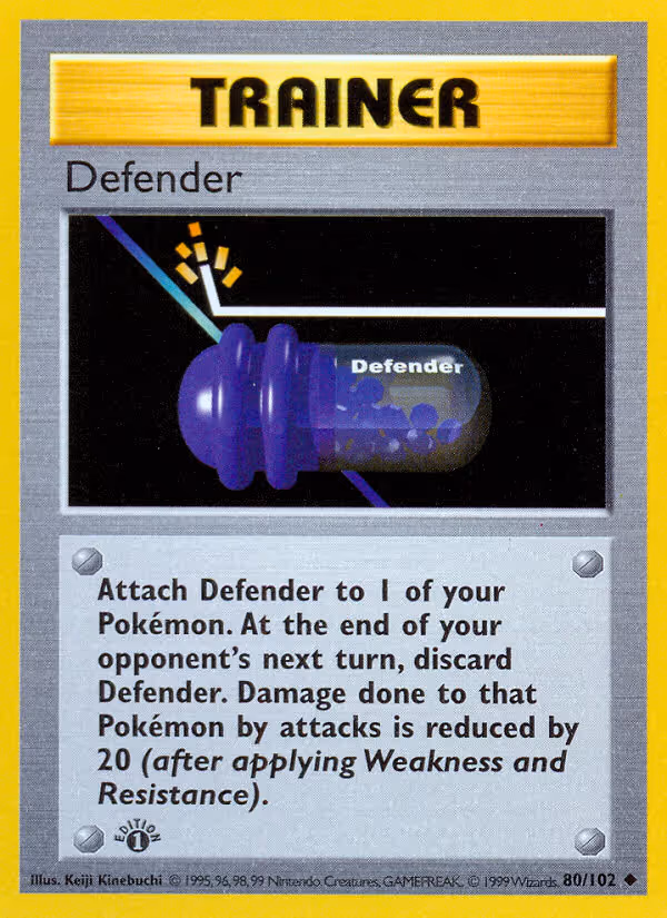 Defender 80/102 Pokemon card