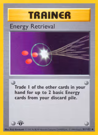 Energy Retrieval 81/102 Pokemon card