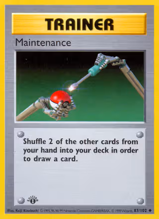 Maintenance 83/102 Pokemon card