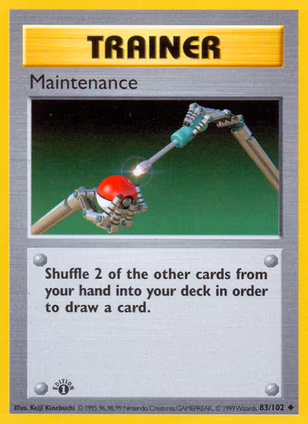 Maintenance 83/102 Pokemon card