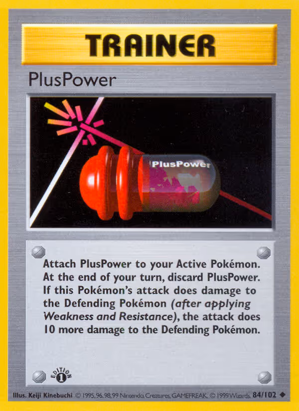 PlusPower 84/102 Pokemon card