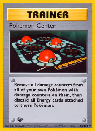 Pokémon Center 85/102 Pokemon card