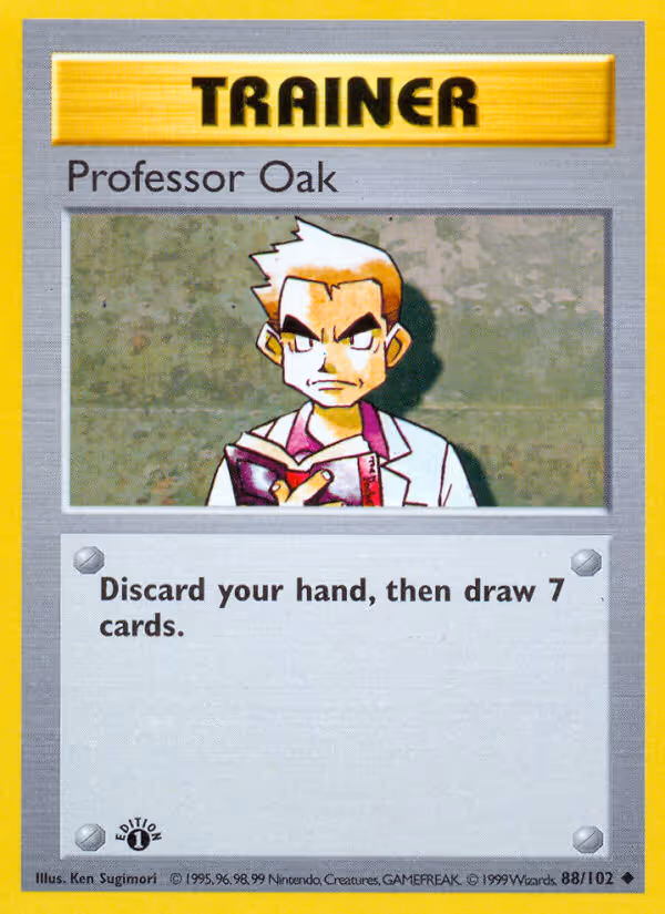 Professor Oak 88/102 Pokemon card