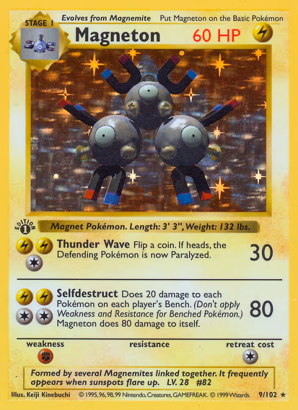 Magneton 9/102 Pokemon card