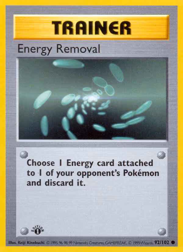 Energy Removal 92/102 Pokemon card