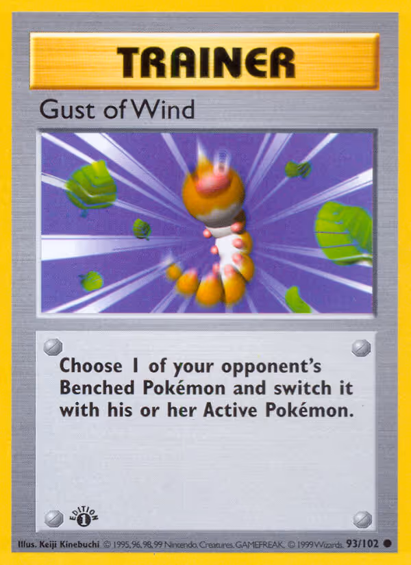 Gust of Wind 93/102 Pokemon card