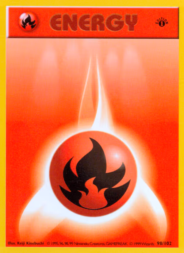 Fire Energy 98/102 Pokemon card