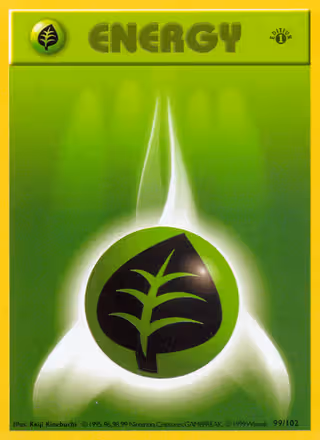 Grass Energy 99/102 Pokemon card
