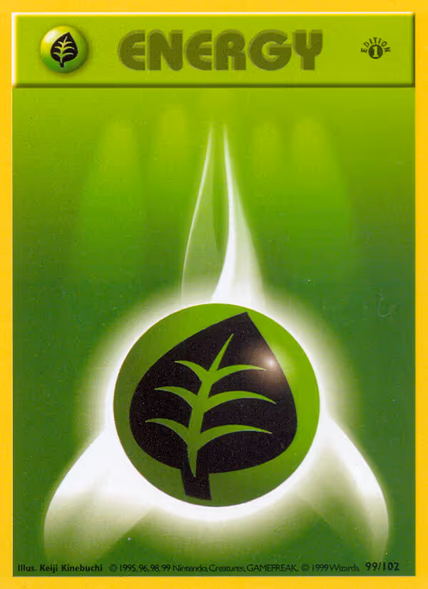 Grass Energy 99/102 Pokemon card