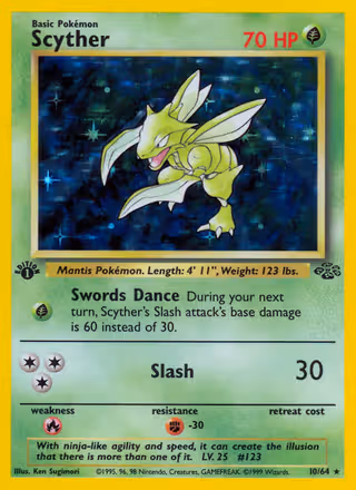 Scyther 10/64 Pokemon card