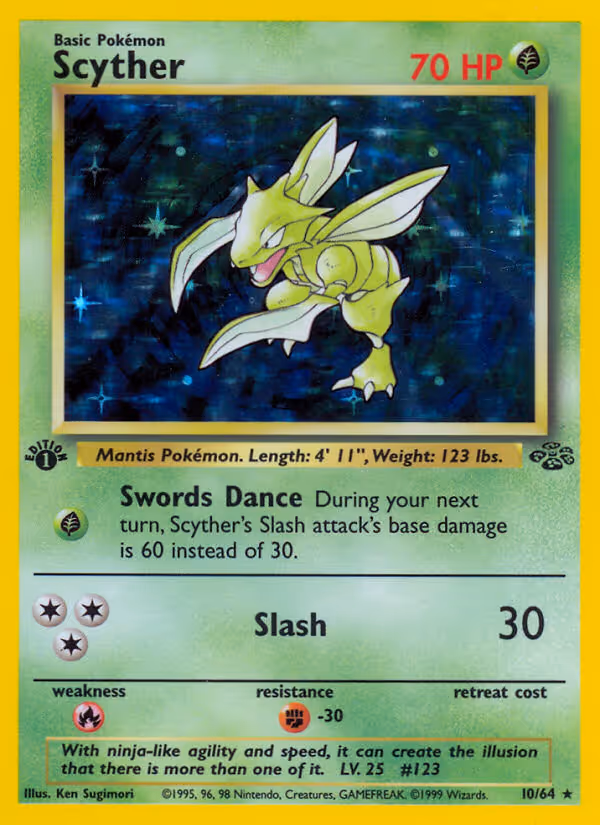Scyther 10/64 Pokemon card