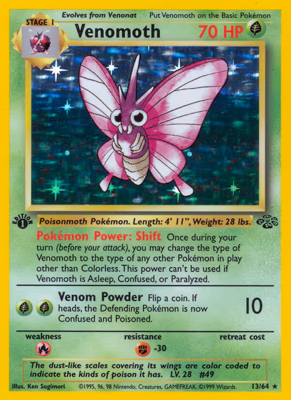 Venomoth 13/64 Pokemon card