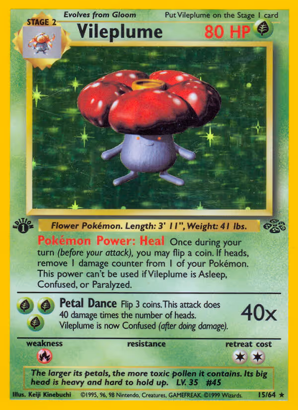 Vileplume 15/64 Pokemon card