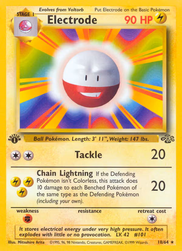 Electrode 18/64 Pokemon card