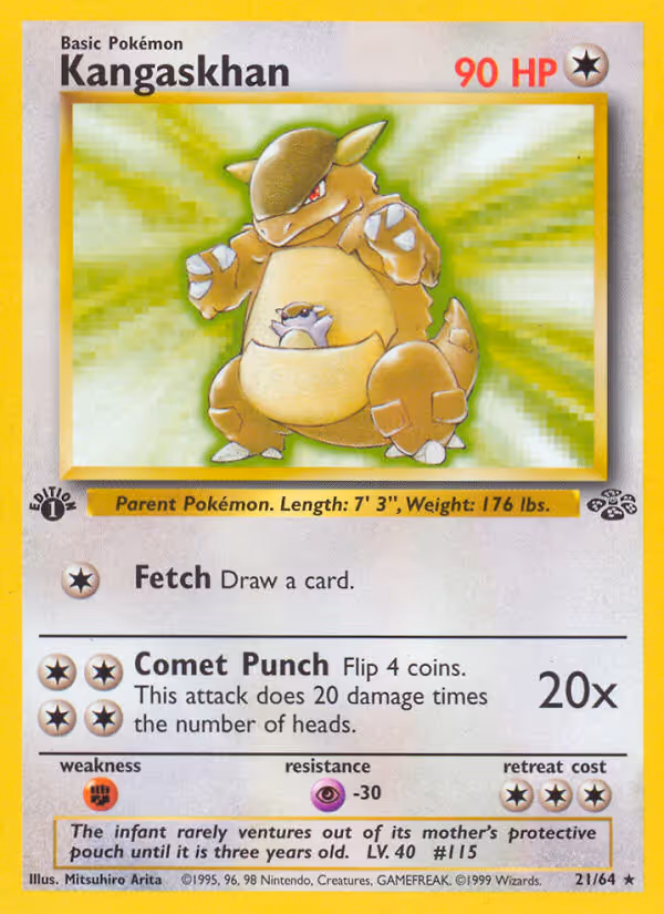 Kangaskhan 21/64 Pokemon card