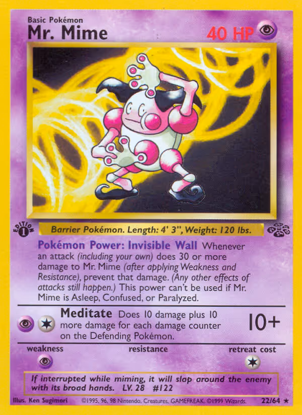 Mr. Mime 22/64 Pokemon card