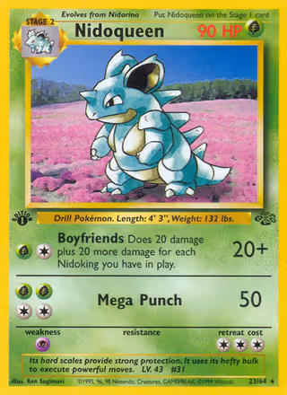Nidoqueen 23/64 Pokemon card