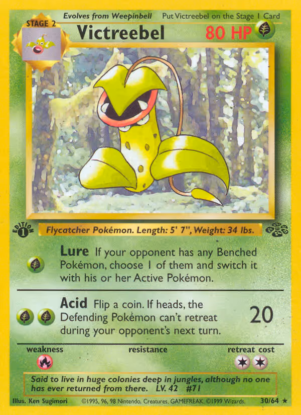 Victreebel 30/64 Pokemon card