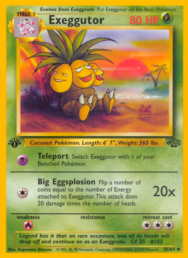 Exeggutor 35/64 Pokemon card