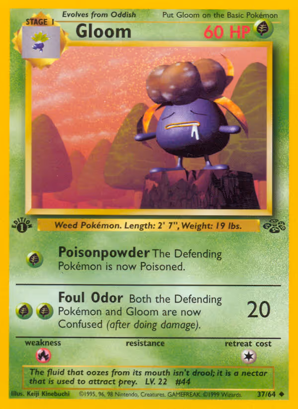 Gloom 37/64 Pokemon card